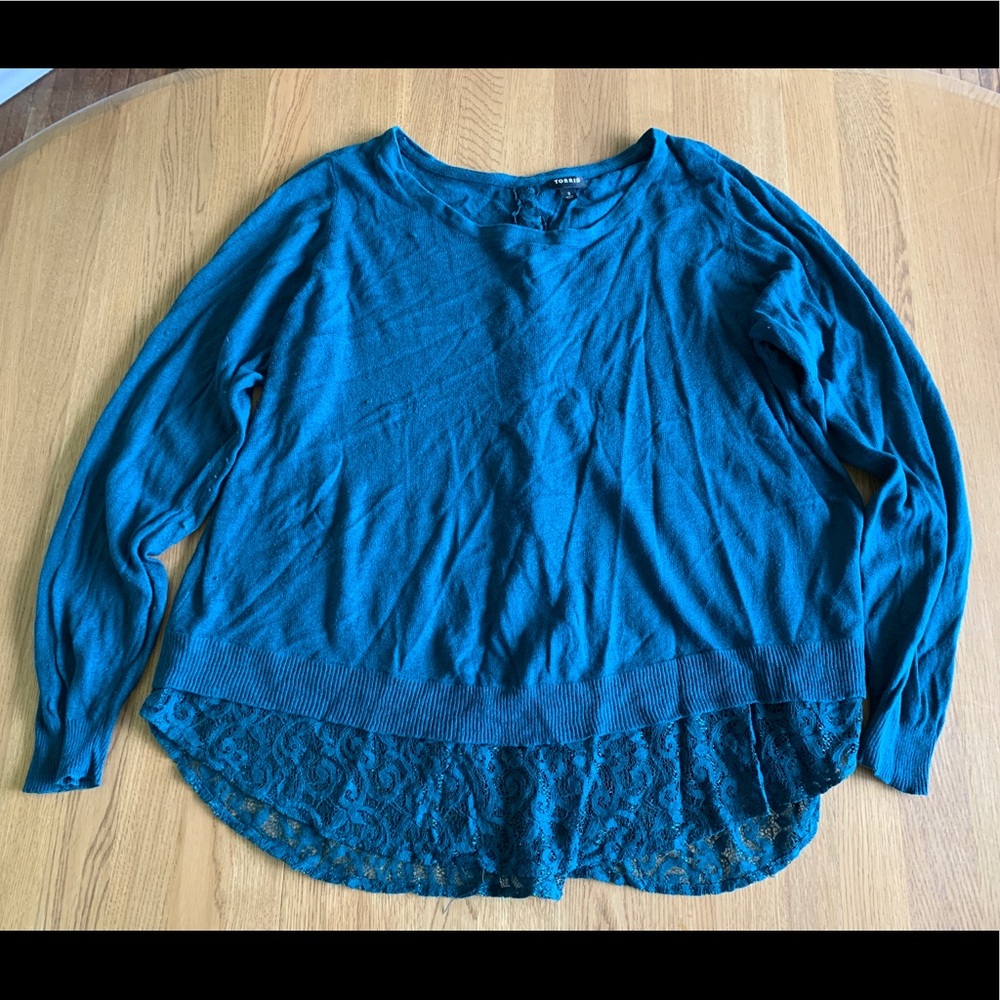 Torrid Size 3 Teal Green Sweater